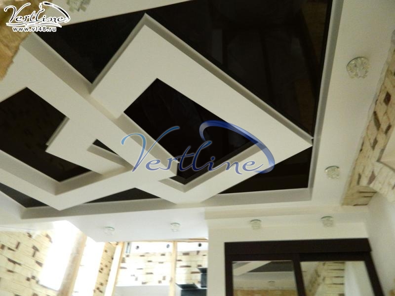Подвесные потолки из гипсокартона: фото работ в Липецке - VERTLINE